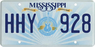 MS license plate HHY928
