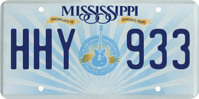 MS license plate HHY933