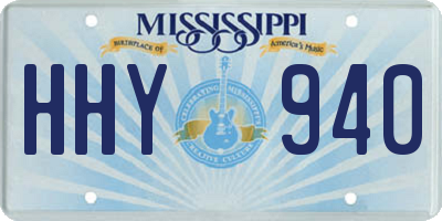 MS license plate HHY940