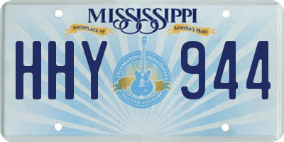 MS license plate HHY944