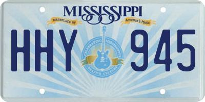 MS license plate HHY945