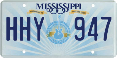 MS license plate HHY947
