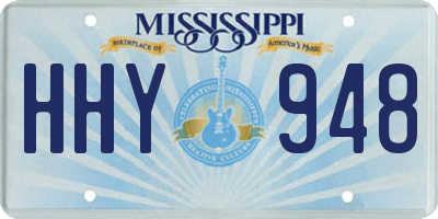 MS license plate HHY948