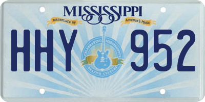 MS license plate HHY952