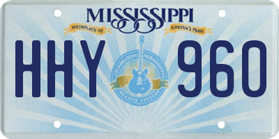 MS license plate HHY960