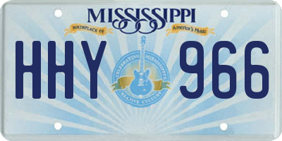 MS license plate HHY966