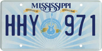 MS license plate HHY971