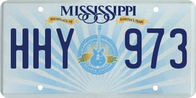 MS license plate HHY973