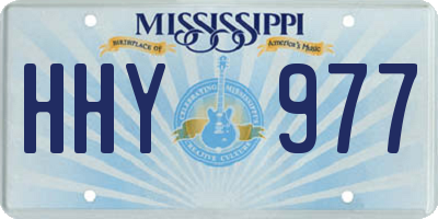 MS license plate HHY977