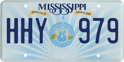MS license plate HHY979