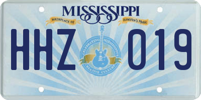 MS license plate HHZ019