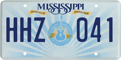 MS license plate HHZ041
