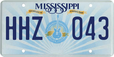 MS license plate HHZ043