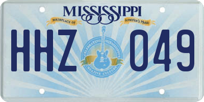 MS license plate HHZ049