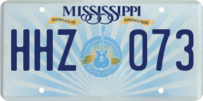 MS license plate HHZ073