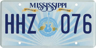 MS license plate HHZ076