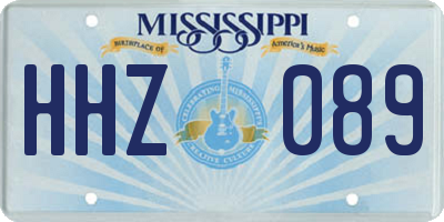 MS license plate HHZ089