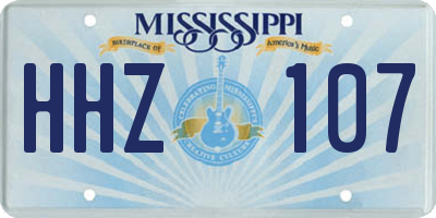 MS license plate HHZ107