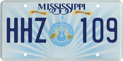 MS license plate HHZ109