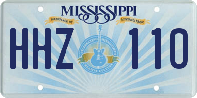 MS license plate HHZ110