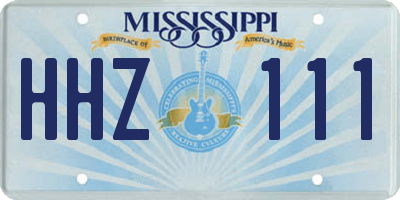 MS license plate HHZ111