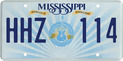 MS license plate HHZ114