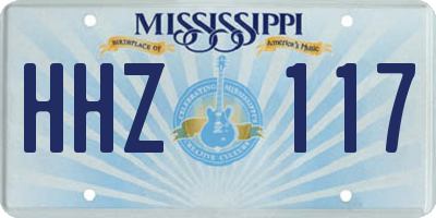 MS license plate HHZ117