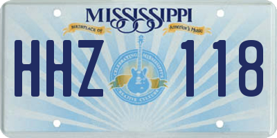 MS license plate HHZ118