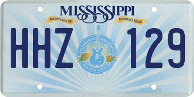 MS license plate HHZ129