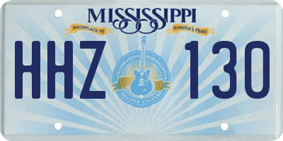 MS license plate HHZ130