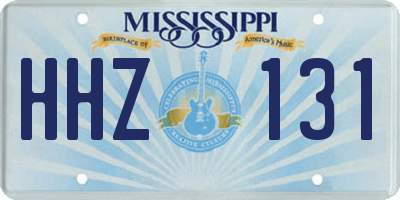 MS license plate HHZ131