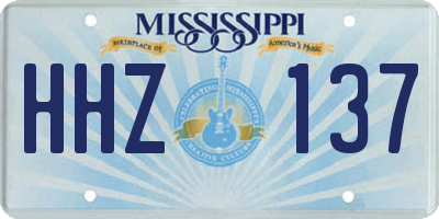 MS license plate HHZ137