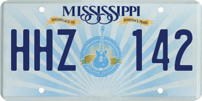MS license plate HHZ142