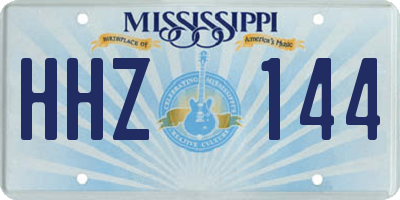 MS license plate HHZ144