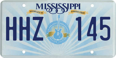 MS license plate HHZ145