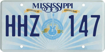 MS license plate HHZ147