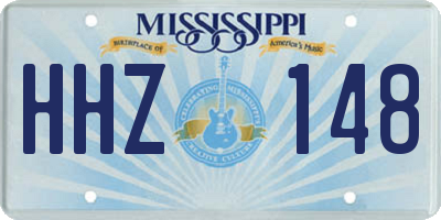 MS license plate HHZ148
