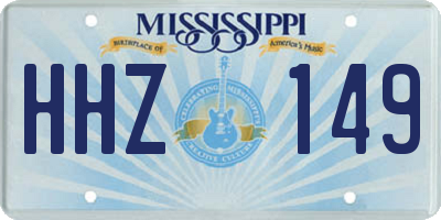 MS license plate HHZ149