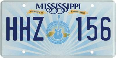 MS license plate HHZ156