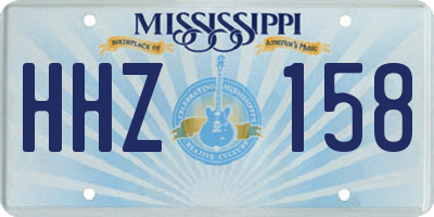 MS license plate HHZ158