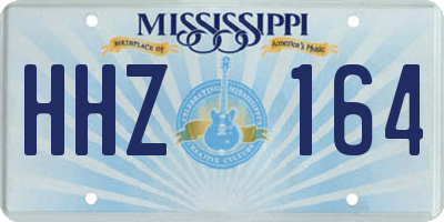 MS license plate HHZ164