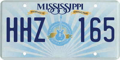 MS license plate HHZ165