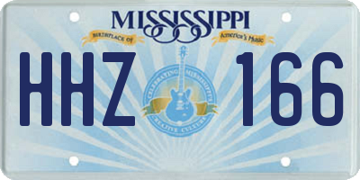 MS license plate HHZ166