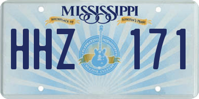 MS license plate HHZ171
