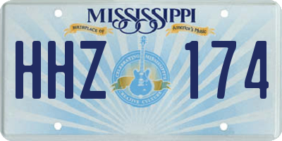 MS license plate HHZ174