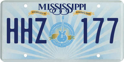 MS license plate HHZ177