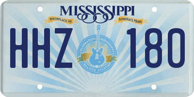 MS license plate HHZ180