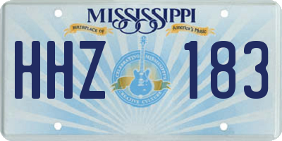 MS license plate HHZ183