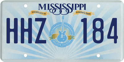MS license plate HHZ184