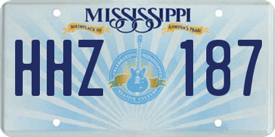 MS license plate HHZ187